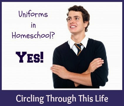 Wearing Special Clothes during Home School can help students stay focused. ~ Circling Through This Life