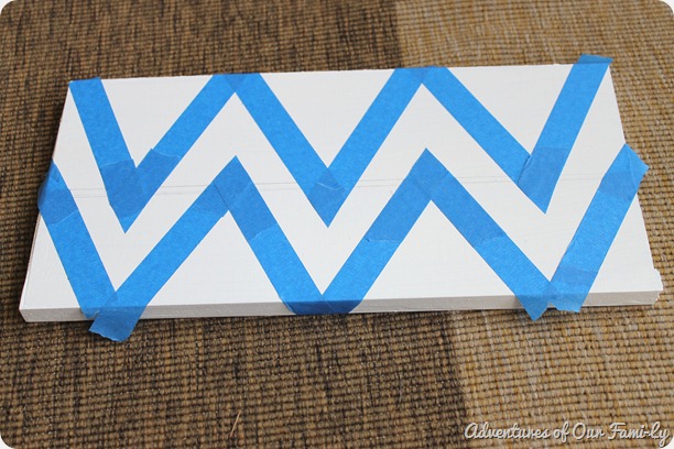 chevron stencil using painter's tape