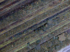 These sheets carry the rubber inside the autoclaves. Sulfur and heat attacks the iron and produce flakes of rust all over.