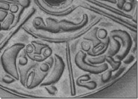 Macho, fêmea e no alto, o embrião macho fêmea