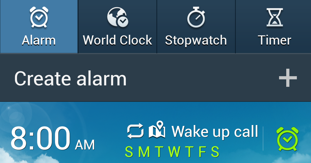 Phil's NewsPhlash Samsung Galaxy S4 location based alarms