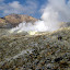 Walking across the crate with many sulphur vents