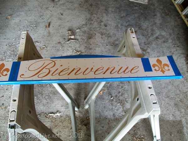 spray painting a stencil