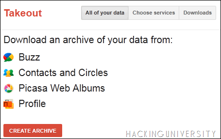 Backup Google Data with Google Takeout