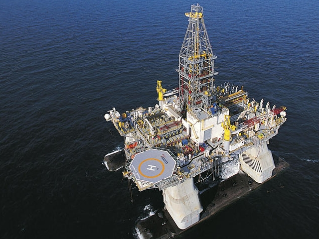 The BP Deepwater Horizon oil rig before the blowout and explosion on 20 April 2010. via baynews9.com