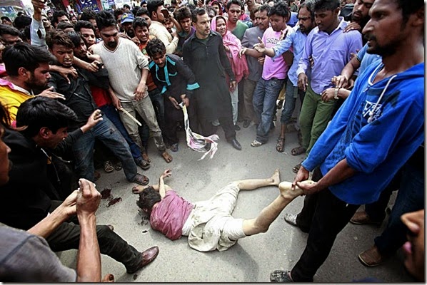 Muslim murdered by enraged Christians 3-15-15 Muslim murdered by enraged Christians 3-15-15