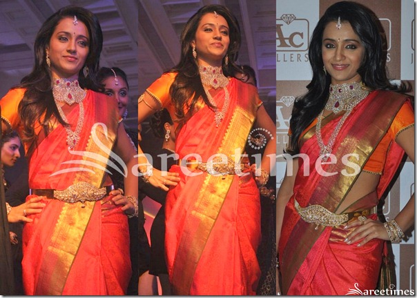 Trisha_Red_Traditional_Silk_Saree