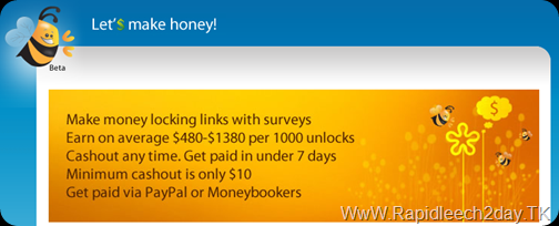 bee4.biz Share shortened links and get paid up to $3 for every lead. Make cash from tiny url sharing