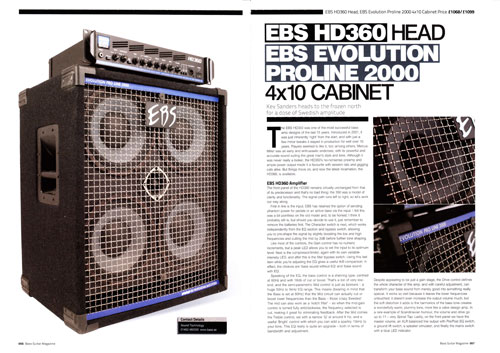 EBS | HD360 Head | Bass Guitar magazine review