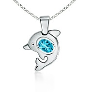 Oval-Aquamarine-Dolphin-Pendant-in-14K-White-Gold_SP0117AQ Oval-Aquamarine-Dolphin-Pendant-in-14K-White-Gold_SP0117AQ