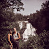 Celia & Jim in front of High Falls - DuPont State Forest, NC