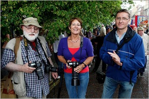 John Cogan (left) with fellow members Marie Predki and Tom Heslop at the Big Meeting 2011. tg