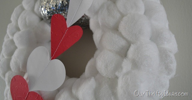 Our Thrifty Ideas: Dressing Up a Winter Wreath for Valentines Day