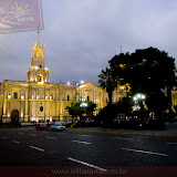 Vista noturna da Catedral da Plaza de Armas - Arequipa - Peru