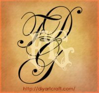 DFG letters tattoo designs by diyartcraftcom 