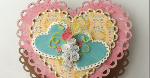 my paper crafting com die cut heart easel card mini flower paper punches