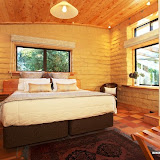 The magnificent super king bed in the Earth House, Sustainable Eco Luxury.