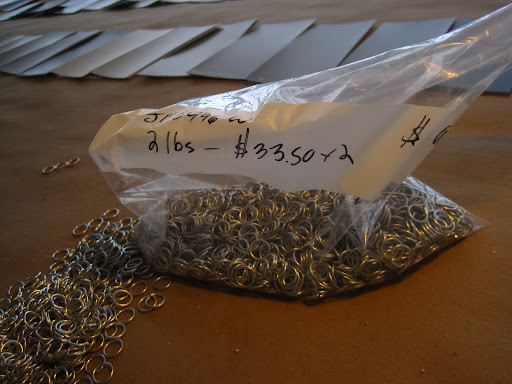 He bought a 2-pound bag of jump rings from a local jewelry shop.
