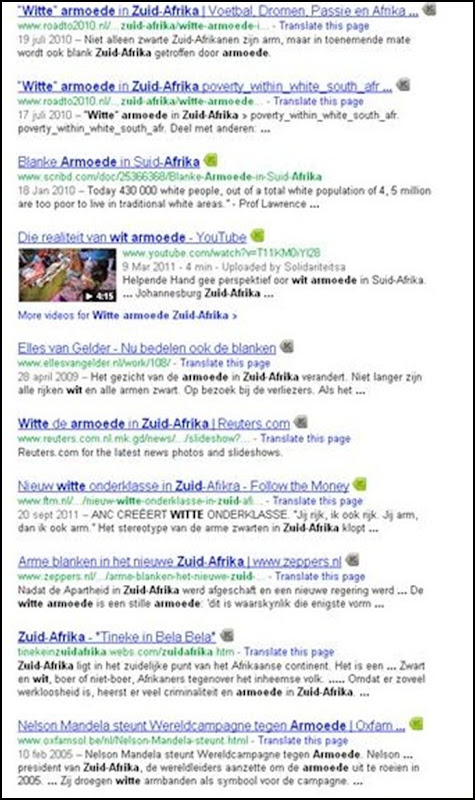 Witte Armoede Google results Dec 23 2011