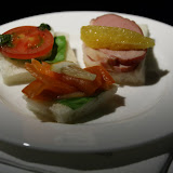 Canapés as a mid-flight snack