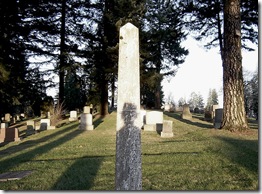 gravestones shadow