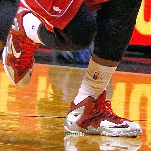 Closer Look at Nike LeBron XI 8220Redefined8221 Red  Silver PE