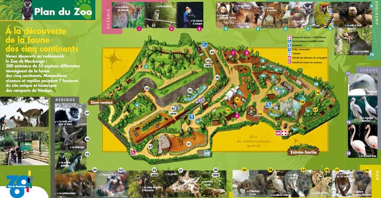 plan zoo de Maubeuge