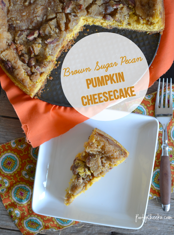 Brown Sugar Pecan Pumpkin Cheesecake -- www.poofycheeks.com