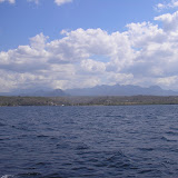 The Olet Sangenges mountain range as seen from the boat back from the Tambora peninsula (Daniel Quinn, September 2009)