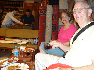 Day3: Nakkas Rug Store visit; we not only enjoyed the carpets but their delicious Turkish lunch spread too!