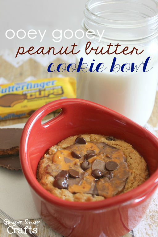 Ooey Gooey Peanut Butter Cookie Bowl at GingerSnapCrafts.com #recipe #NewFavorite #CollectiveBias #shop