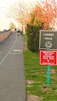 The start of Cherry Walk, the curving path adjacent to the West Side Highway.