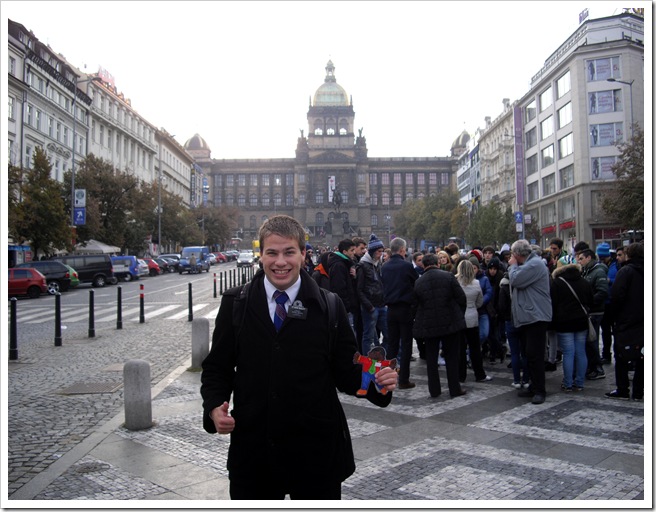 20111024-1 In Prague on the main square, Vaclavske Namesti