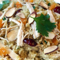 Roast Chicken with Dried Fruit and Almonds
