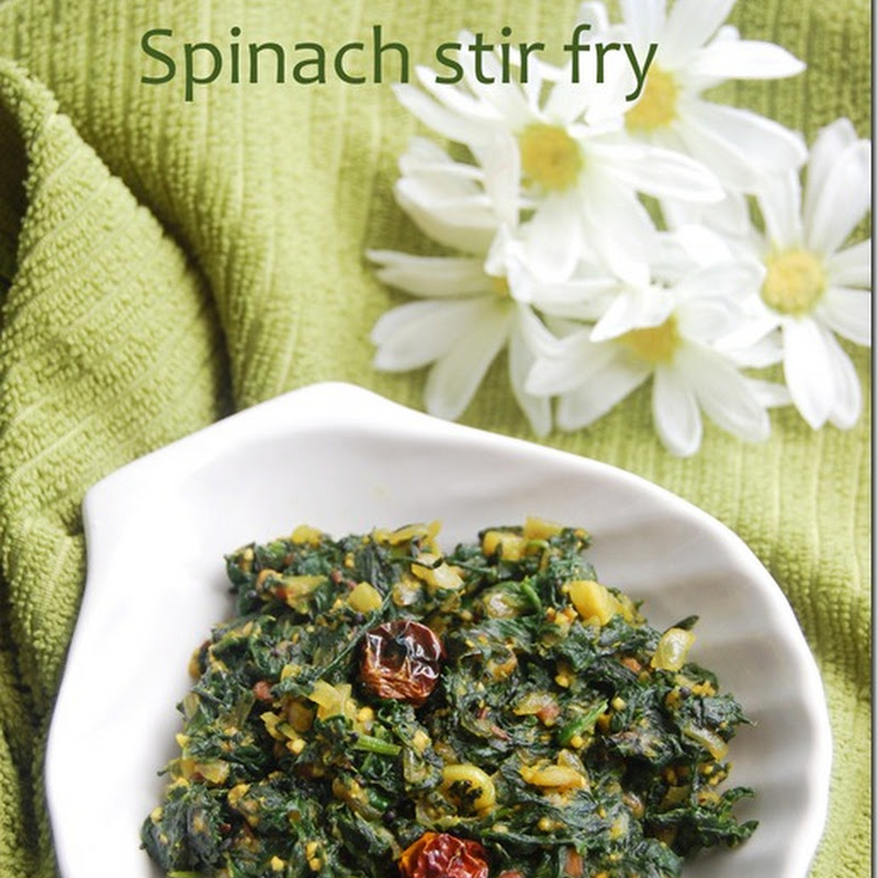 Spinach stir fry