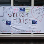 Schitterend spandoek op ons huis