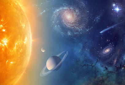 ilustração do Sistema Solar e além ilustração do Sistema Solar e além