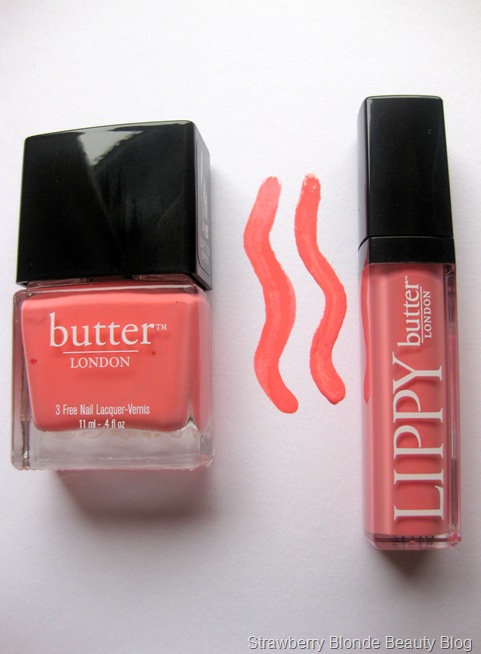 Butter London Trout Pout Nail & Lippy compared