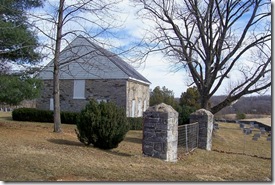 Old Stone Church seen from the parking lot for church