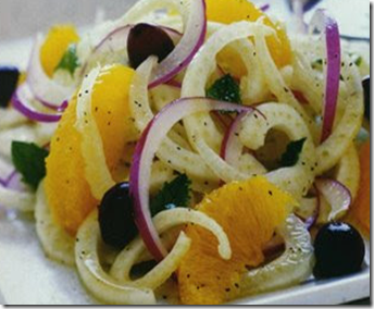 Insalata di finocchi arance e olive 