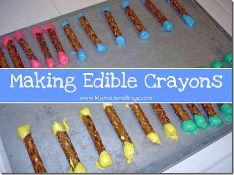 Edible Crayons (made from pretzels)