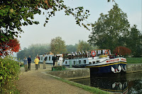 Barging and walking.