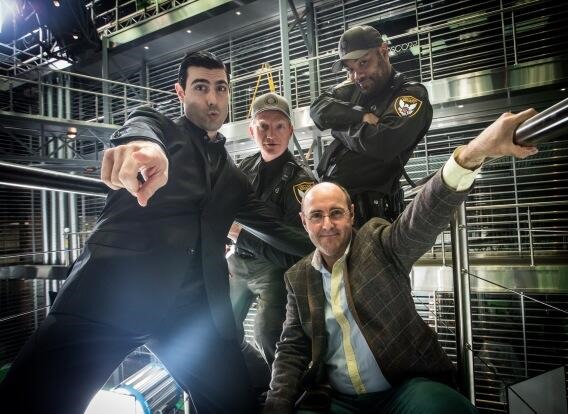 The Amazing Spider-Man 2 Set Photos with the Armory and Oscorp Security 01