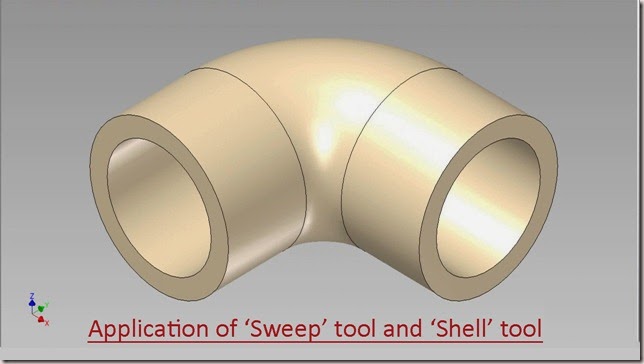 Application of ‘Sweep’ tool and ‘Shell’ tool