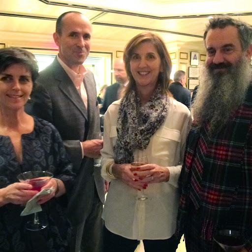 More of my colleagues enjoying the festivities. Ellen Morrissey who is the VP Editorial Director of Books at MSLO, former employee Suzanne McGrath, her husband, and Fritz Karch.