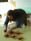 Food Editor Kristina Kurek putting the finishing touches on these mini treats.