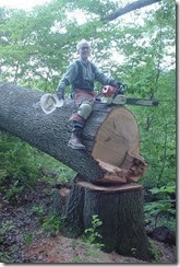 daddy and chain saw