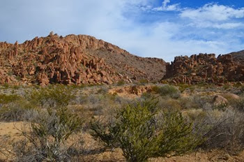 red rocks in the Grapevine Hills