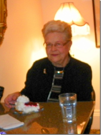 Ruth Hansen, Mill Creek, WA. Met her at The Cabbage Patch Restaurant