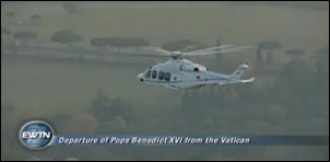 Pope Benedict XVI departs from the Vatican